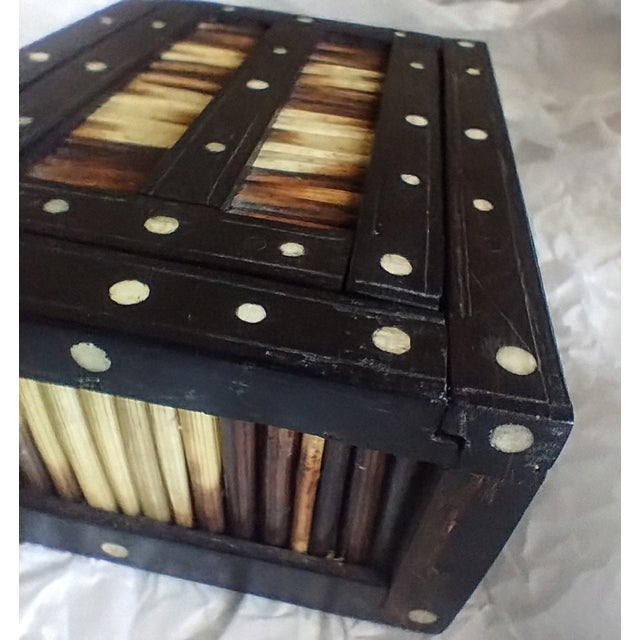 Vintage Porcupine & Ebony Quill Box For Sale - Image 9 of 18
