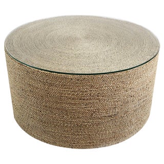 Round Seagrass Rope Coffee Table For Sale