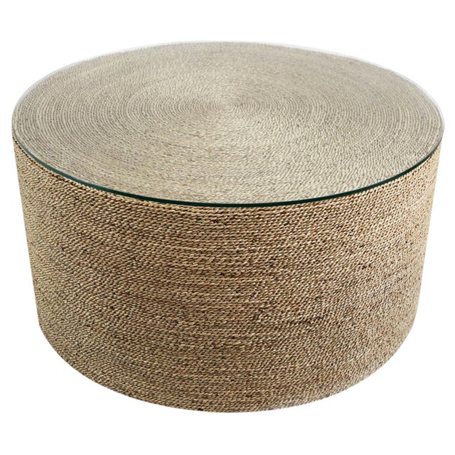 Round Seagrass Rope Coffee Table Chairish
