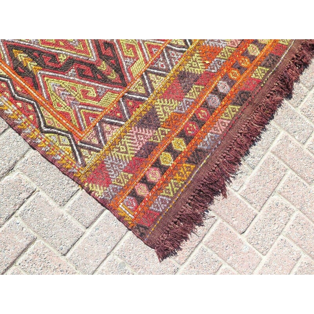 1960s Vintage Turkish Kilim Rug - 71"x122" For Sale - Image 10 of 12