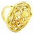 1970s Italian Modernist 18k Gold Openwork Spiral Statement Ring, Size 6 For Sale