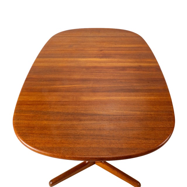 1990s Danish Modern Solid Teak Expandable 102" Dining Table W/ Two Leafs For Sale - Image 17 of 18