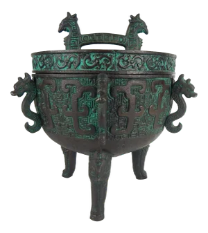 James Mont-Style Archaic Asian Inspired Midcentury Ice Bucket