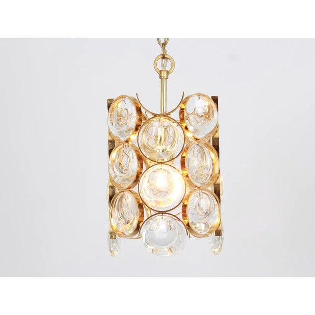 Petite German Gilded Brass Pendants by Sciolari for Palwa, 1970s, Set of 2 For Sale - Image 10 of 14