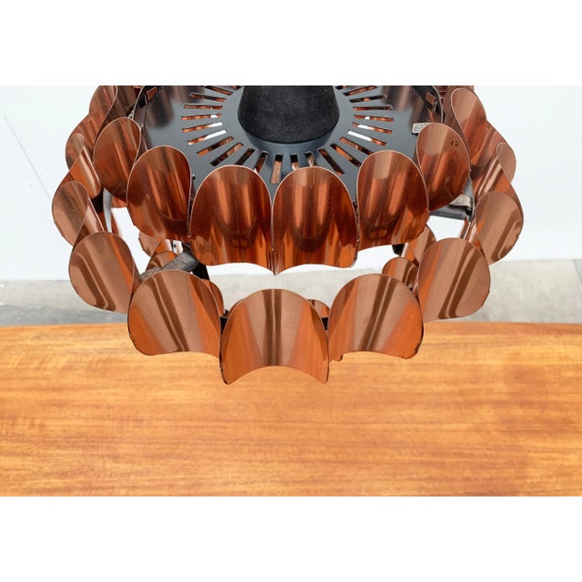 Mid-Century Modern Swiss Copper Type 810 Pendant Lamp by Hans Zender for Temde For Sale - Image 4 of 18