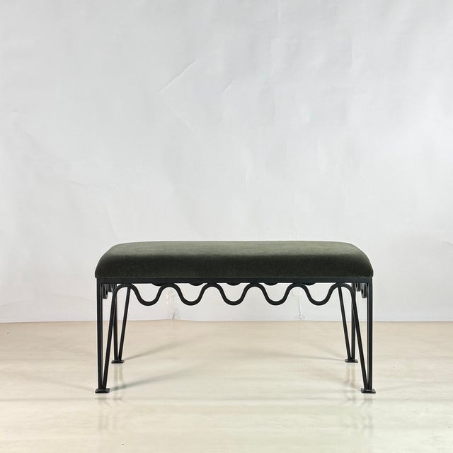 Modern Short 'Méandre' Bench by Design Frères For Sale - Image 3 of 7