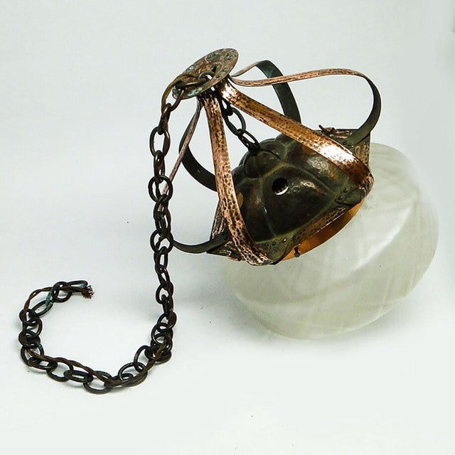 20th Century Glass Pendant Lamp, Austro-Hungary, 1890s For Sale - Image 4 of 18