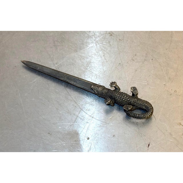 1970s Silver Alligator Letter Opener For Sale - Image 5 of 5