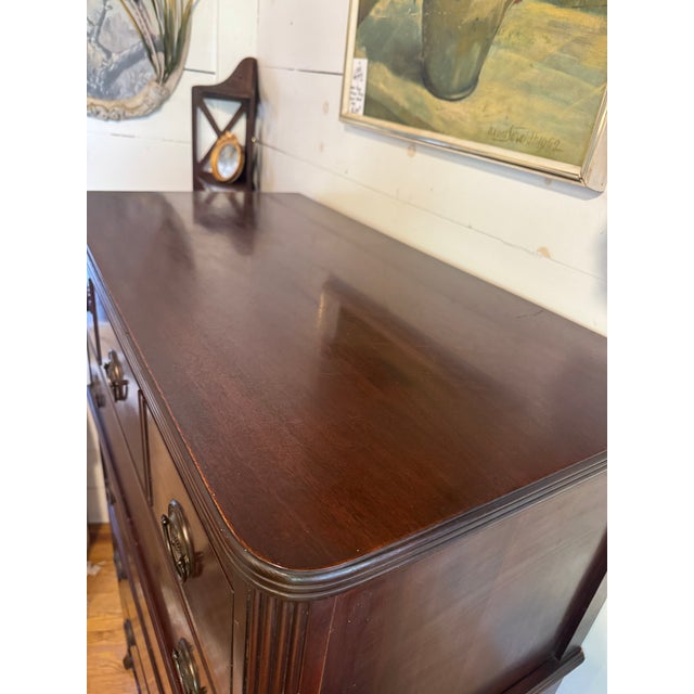 Vintage 5 Drawer Mahogany Chest of Drawers For Sale - Image 4 of 12