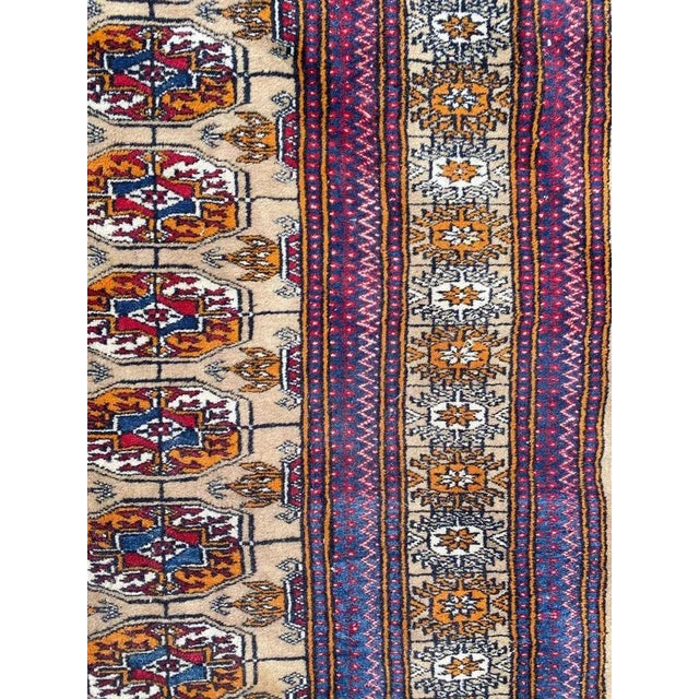 Beige Vintage Afghan Boukhara Design Rug For Sale - Image 8 of 13