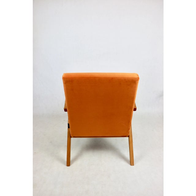 1970s Model B-310 Armchair in Orange Light Velvet, 1970s For Sale - Image 5 of 11