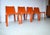 Plastic Space Age Italian Orange Chairs, 1960s, Set of 4 For Sale - Image 7 of 14