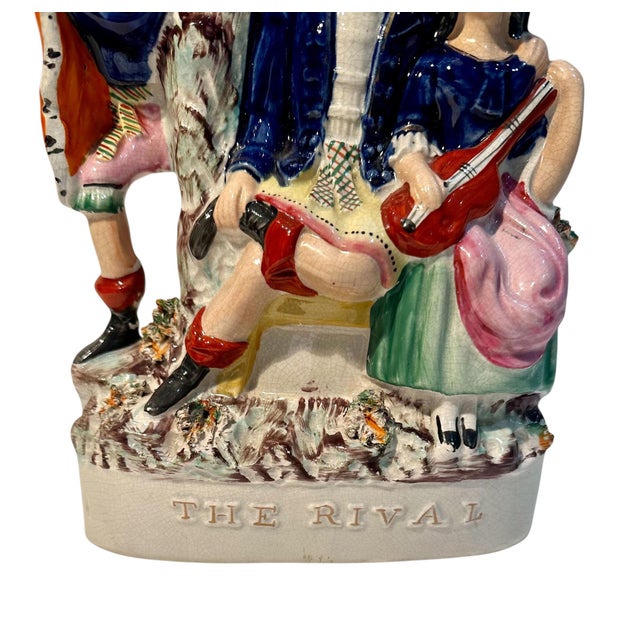 19th Century English Staffordshire Spill Vase the Reveal For Sale In Tampa - Image 6 of 8