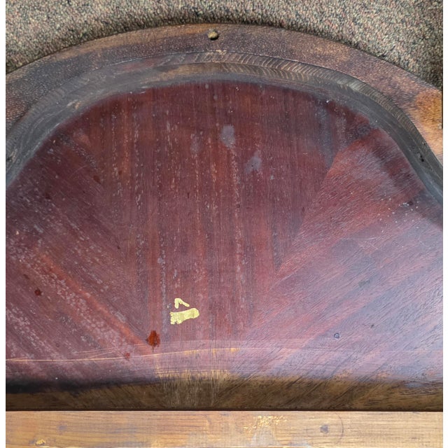 Late 18th Century American Federal Inlaid Mahogany Wall-Mounted Demi-Lune Pier Table With Radiating Fan Inlay and Stringing, Circa 1800 For Sale - Image 5 of 18