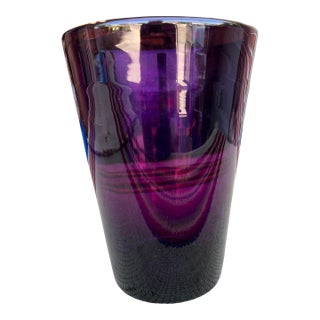 A Large Antique Amethyst Purple Blown Glass Vase, English, Circa 1900 For Sale