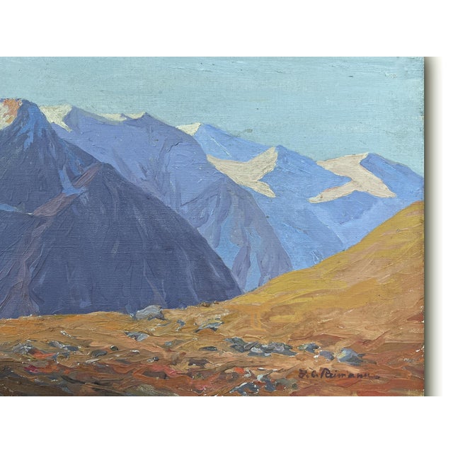 F. Reimann, Großglockner, 1920s, Oil on Canvas, Framed For Sale - Image 3 of 15
