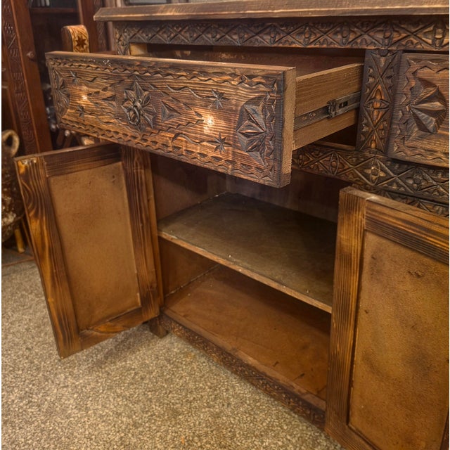 Brown Handmade Moroccan Berber‑Style Wooden Sideboard For Sale - Image 12 of 12