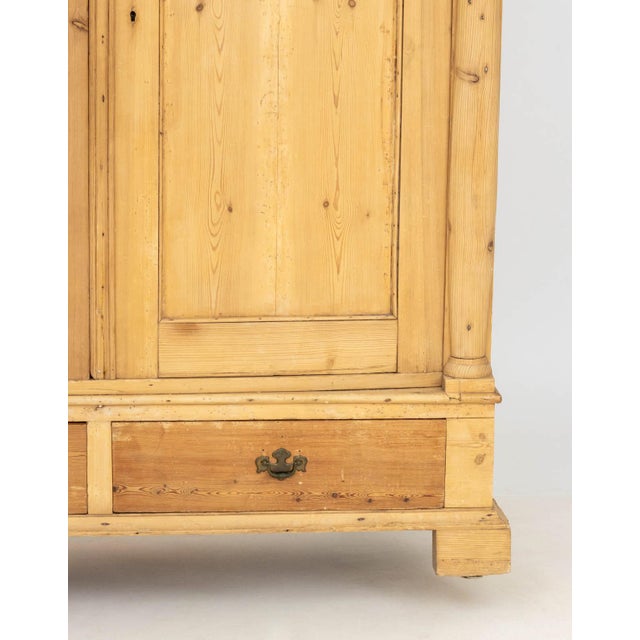 Rustic Rustic Pine Wood Wardrobe For Sale - Image 3 of 11
