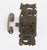 Large right swing Victorian bronze ice box latch with catch and griffin detail. Good condition with appropriate wear from...