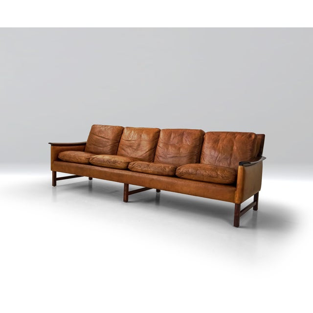 Minerva 4-Seater Sofa by Torbjørn Afdal for Bruksbo, Norway, 1960, in Good conditions. Designed 1950 to 1959 This piece is...