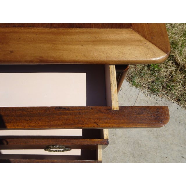Brown Chest of Drawers in Light Wood, 1980s For Sale - Image 8 of 18