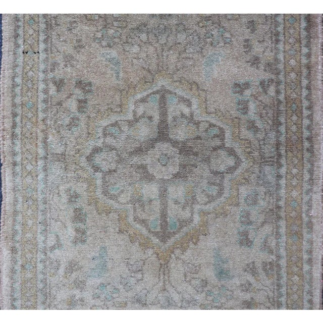 Taupe Neutral and Earth Tone Vintage Persian Lilihan Rug With Medallion in Taupe For Sale - Image 8 of 12
