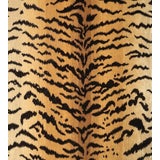 The House of Scalamandré Tigre Fabric, Ivory, Gold & Black For Sale