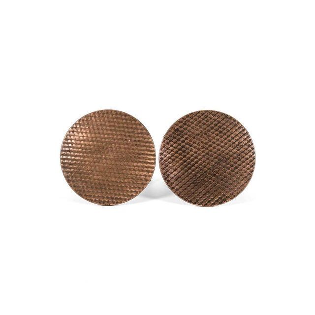 Vintage Cocktail Tables with Copper Top, Set of 2 For Sale - Image 4 of 16