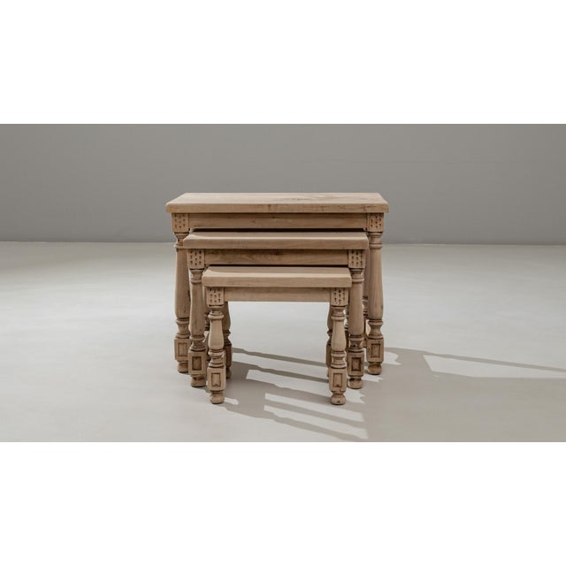 20th Century French Wooden Nesting Tables - Set of 3 For Sale In Greensboro - Image 6 of 18