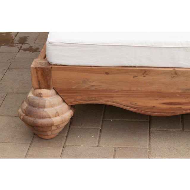Wood Grand 108" Long Royal Bali Carved Daybed For Sale - Image 7 of 14