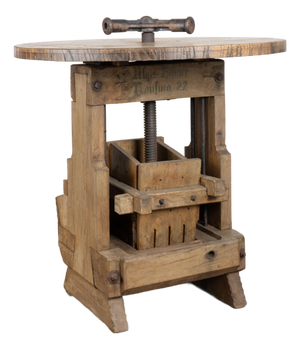 Early 20th Century Wine Tasting Table With Wine Press Base