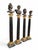 Black Marble Columns with Gilt Bronze Mounts and Roman Emperor Busts, 1898, Set of 4 For Sale - Image 3 of 11