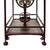 Large Vintage Chinoiserie Iron Pagoda Lantern Candle Stand - Dark Red Maroon Finish For Sale - Image 4 of 5