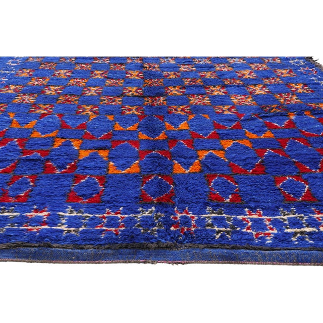 Berber Tribes of Morocco Vintage Beni M'Guild Moroccan Rug, 06'01 X 12'03 For Sale - Image 4 of 10