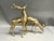 Hollywood Regency Large Brass Deer Figurines - A Pair For Sale - Image 3 of 8