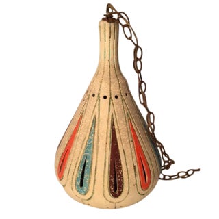 Mid-Century Modern Ceramic Swag or Pendant Lamp For Sale