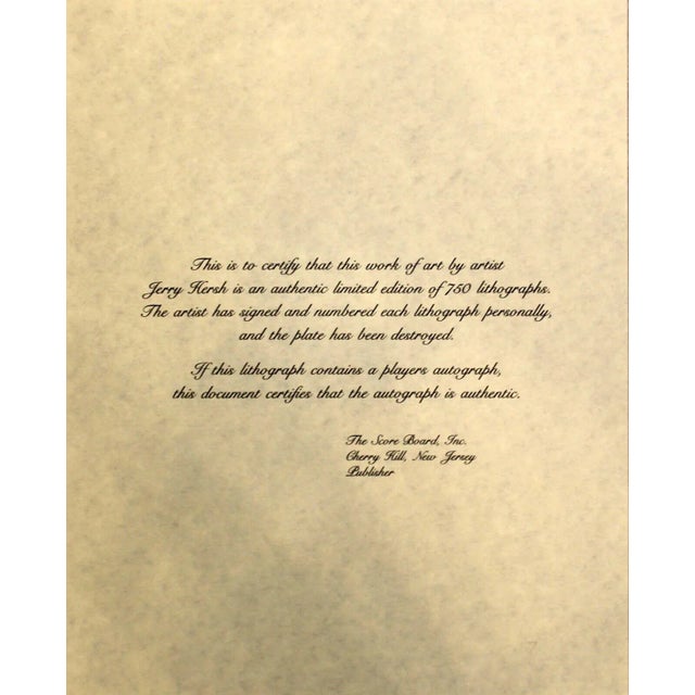 1980s Jerry Hersh Baseball Memorabilia Lithograph Brooks Robinson Signed 218/750 Unfra For Sale - Image 5 of 11