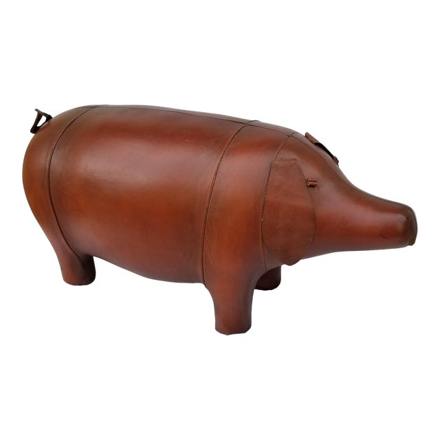 Leather Animal Pig Footstool Chairish