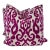 Fuschia Ikat Jaquard 22" Pillows-A Pair For Sale