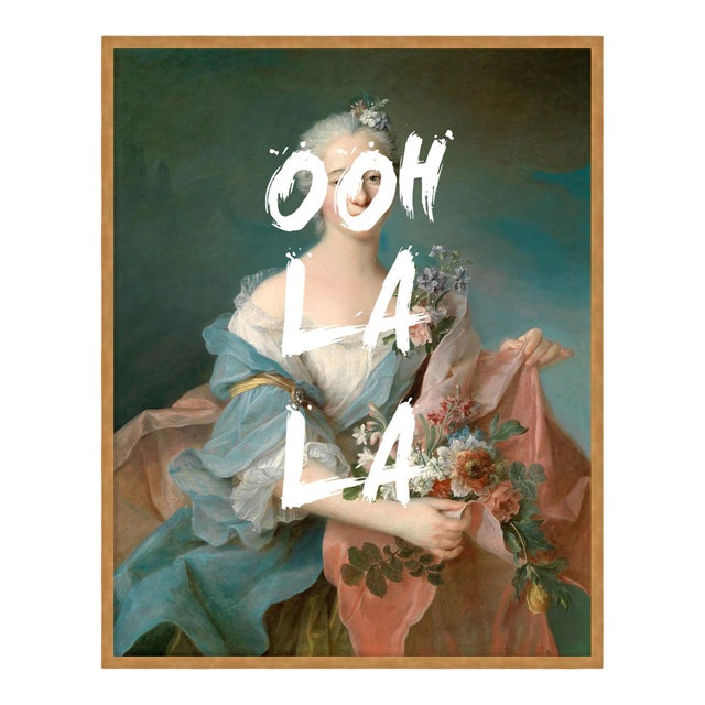 Ooh La La by Lara Fowler in Gold Framed Paper, Large Art Print For Sale