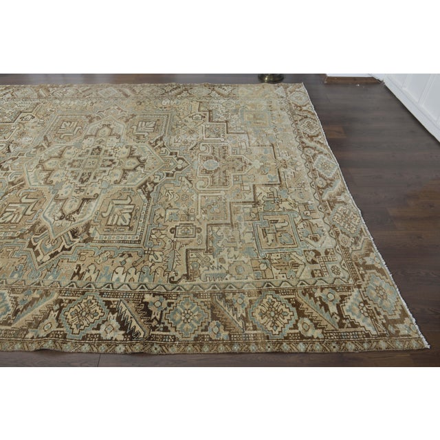 Orange 1970s Vintage Persian Handmade Wool Cotton Orange Area Rug For Sale - Image 8 of 10