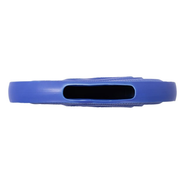2020s Radiant Blue Wide Ceramic Vase For Sale - Image 5 of 11