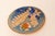 Small Mid-Century American Modern Blue and Peach Botanical Enamel on Copper Dish For Sale - Image 4 of 11
