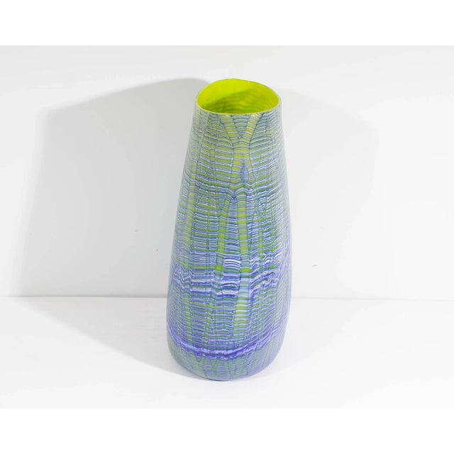 Contemporary 2001 Art Glass Vase Signed by Artist Rod Sounik For Sale - Image 3 of 7