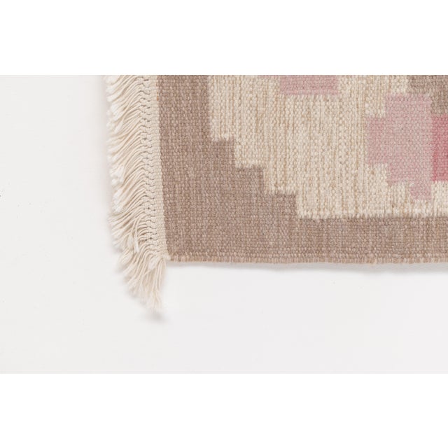 Mid-Century Swedish Kilim, 1960 For Sale - Image 4 of 7
