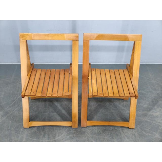 Trieste Folding Chairs by Aldo Jacober for Alberto Bazzani, 1960s, Set of 4 For Sale - Image 4 of 18