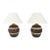 1970s Mid Century Modern Brutalist Style Bulbous Ceramic Table Lamps in Bronze - a Pair For Sale