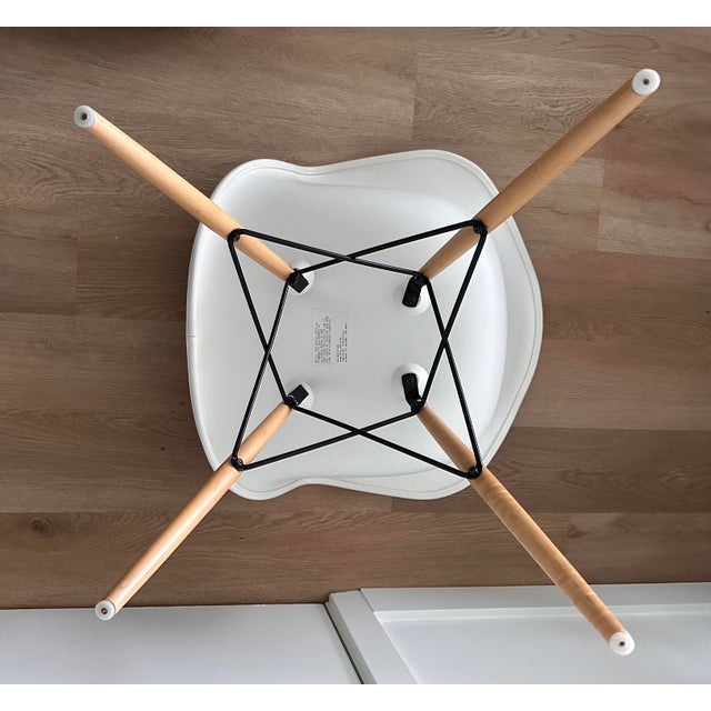 Eames Upholstered Armchair With Dowel Base For Sale - Image 12 of 17