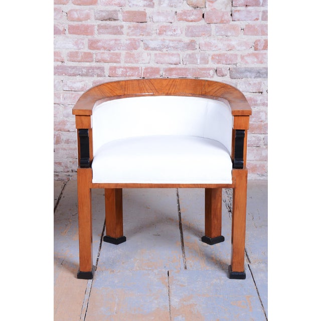 Empire Seating Set in Spruce and Cherry Wood, 1850s, Set of 3 For Sale - Image 11 of 18