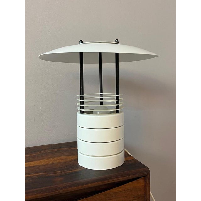 Table Lamp in White Metal by Jørgen Buchwald for Laterna Danica For Sale - Image 11 of 11